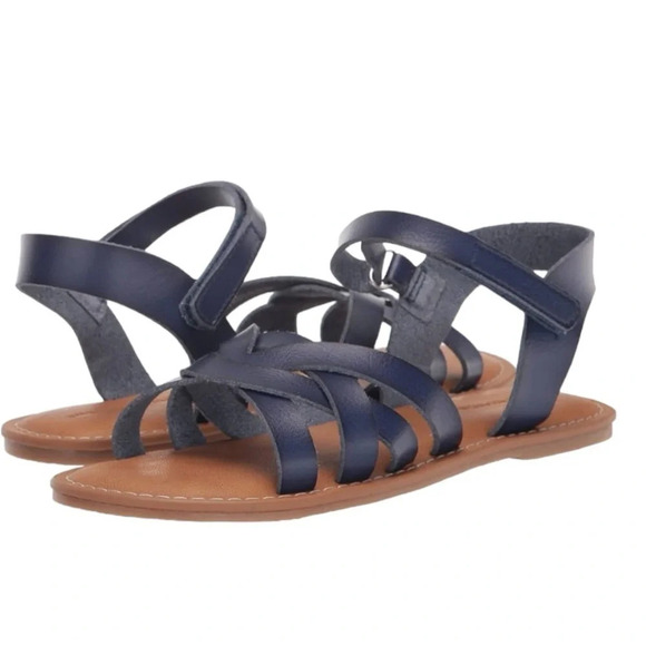 Amazon Essentials Girls' Strappy Sandal Color is BLACK - Picture 4 of 4